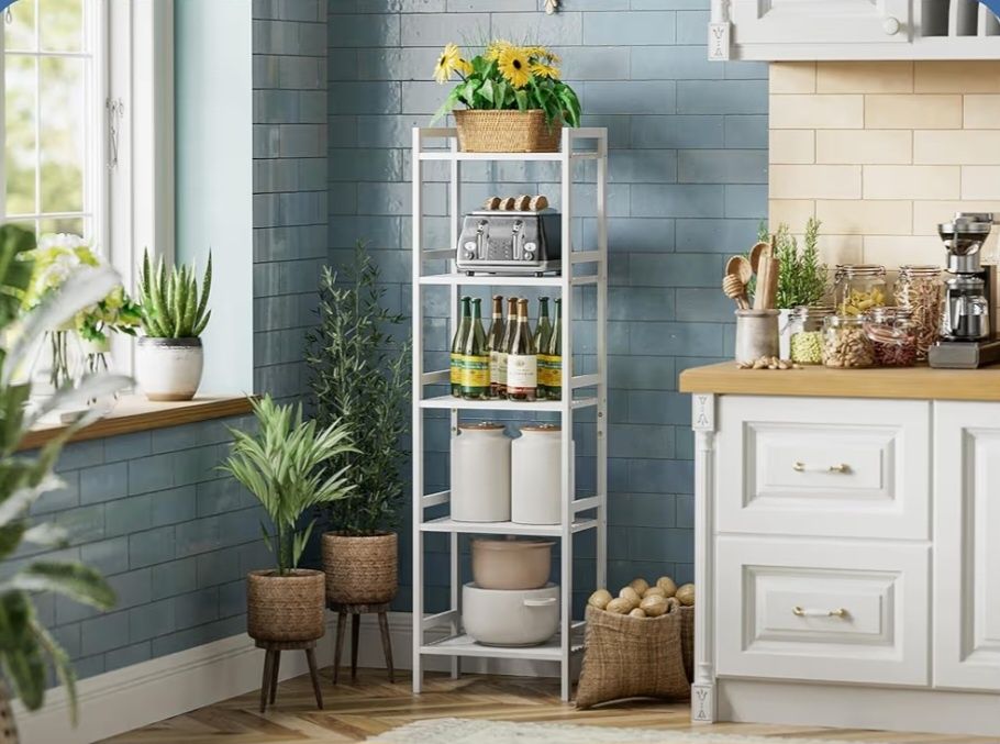 Bambusowy organizer,  5 półek, regał do przechowywania