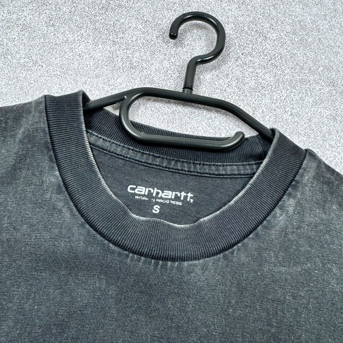 Стильна чоловіча графітова футболка carhartt s/s ashland script t-shir