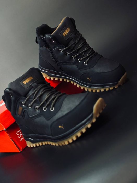 Кожаные ботинки Пума / Чоловічі черевики Пума / зимние кросовки Puma