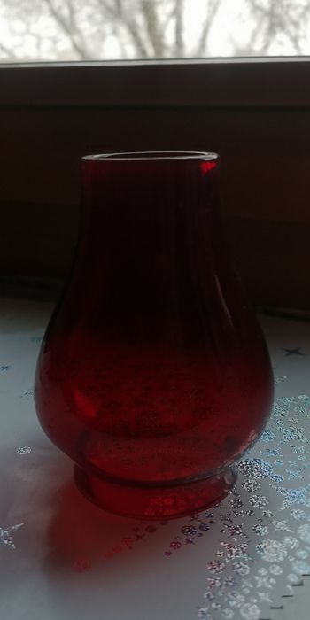 komin do lampy naftowej piękna czerwień śr. montażowa 5,5 cm