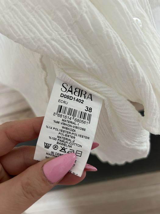 Biała koszula z koronką Sabra M/38