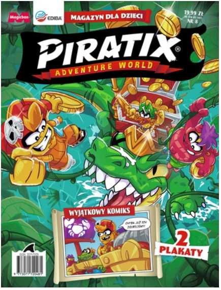 Gazetka magazyn czasopismo PIRATIX numery 1-10 + figurki Piratix Magicbox