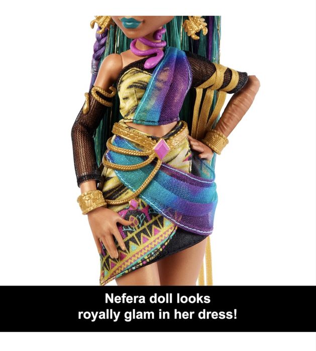 Monster High Nefera De Nile Doll, Royal Mummy in Dress