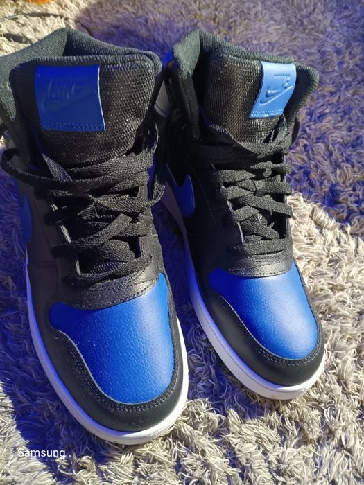 Tenis nike ebernon mid azul e preto 42.5/43