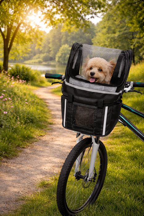 Siatka dla zwierząt na rower do koszyka dla psa kota ochrona transport
