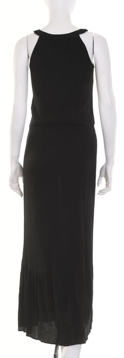 TOM TAILOR letnia czarna sukienka maxi wiskoza 34