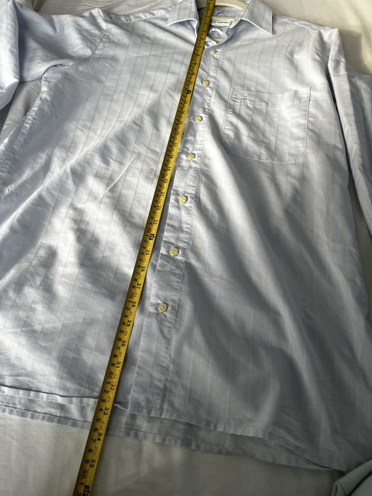 Koszula męska niebieska elegancka na długi rękaw Pierre Cardin 40