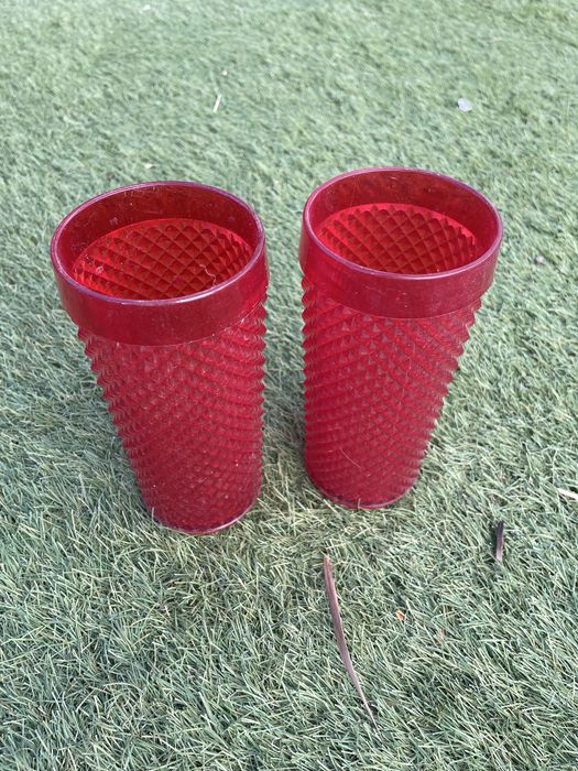 Copo Plástico Texturizado – Vermelho