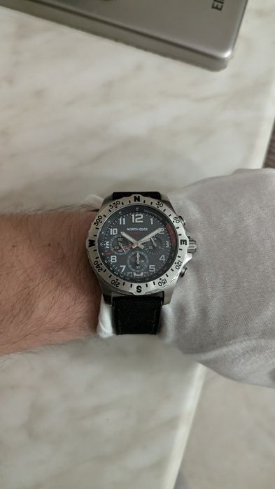 Часы North Edge mach 2 solar drive, годинник хронограф