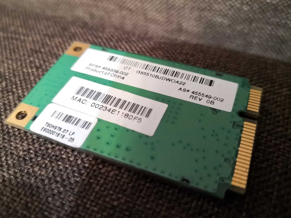 Karta WiFi miniPCIe Atheros 100% ok do laptopa