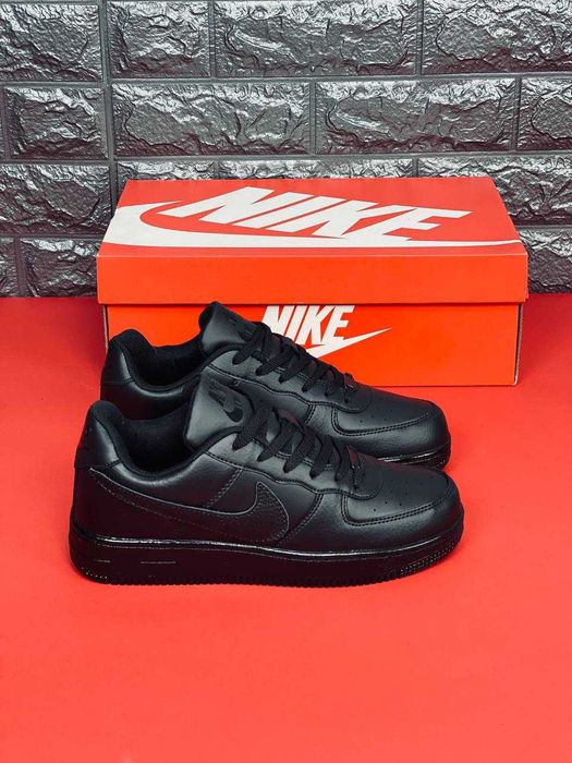 Кроссовки Nike Air Force мужские черные кросовки Найк Форс аф1