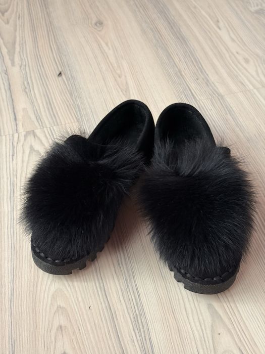 Теплі чобітки чорні з хутром 38 розмір