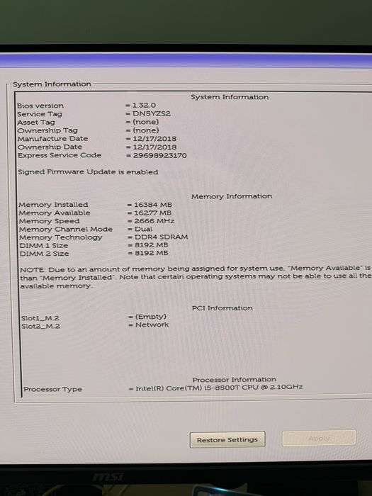 DELL Optiplex 3060 MFF