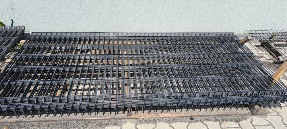 Panel ogrodzeniowy 1,0 x 2,5 m grafit panele ogrodzenia słupki