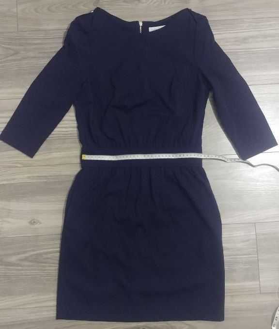 Sukienka granatowa XS/S z kieszeniami