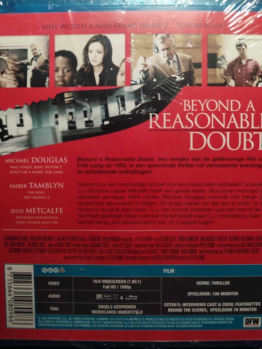 Beyond A Reasonable Doubt - Blu-ray (NOVO & SELADO)