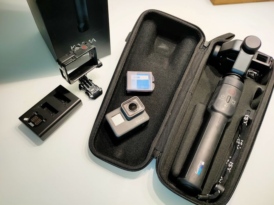GoPro Hero 6 black + Karma Grip + case + bateria