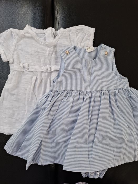 Dwupak sukieneczka dla dziewczynki, stan idealny, h&m, 68-74