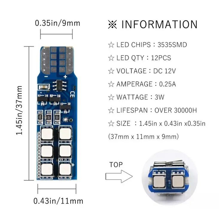 Светодиодные лампы габаритов RGB LED T10 W5W пульт 12 цвет+бел +строб
