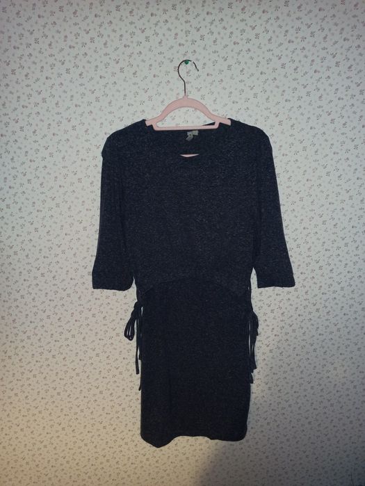 Sukienka 36 asos granatowa melanżowa midi