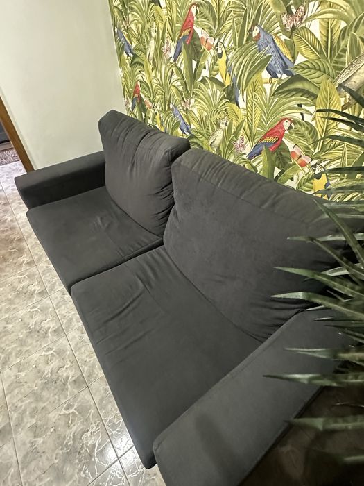 Sofa 2 lugares cinzento - Como novo