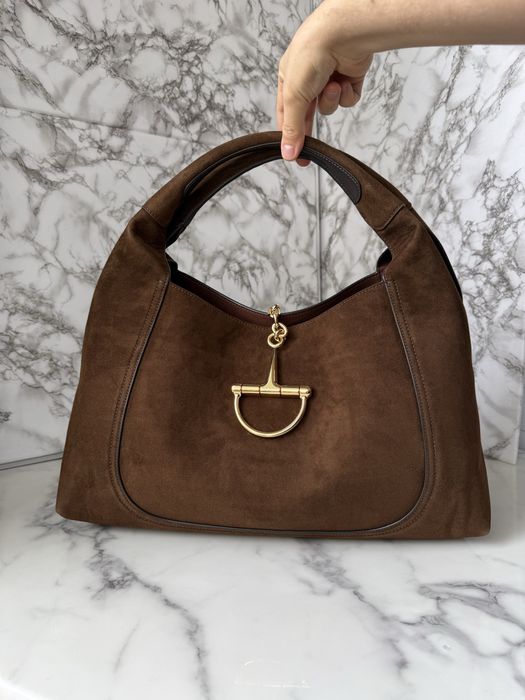 Torebka Gucci Softbit Suede Brown