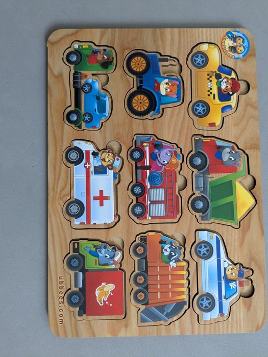 Пазл вкладыш машинки