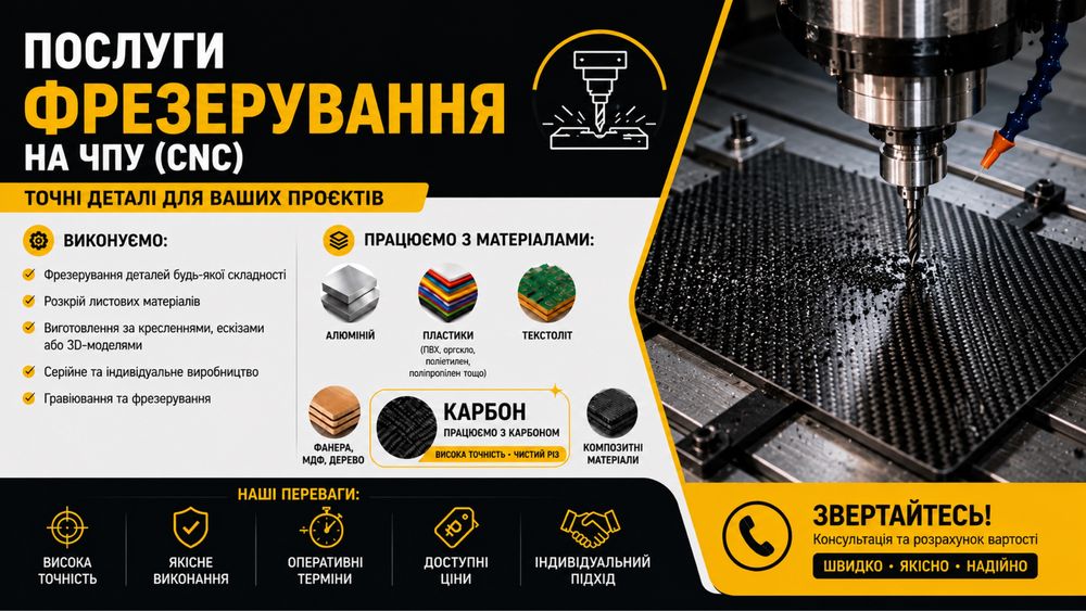 Фрезерування ЧПУ (CNC)