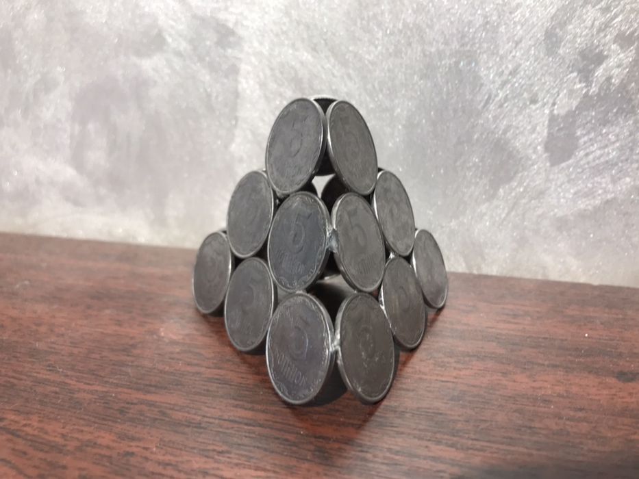 Пирамидка из монет, сувенир-handmade