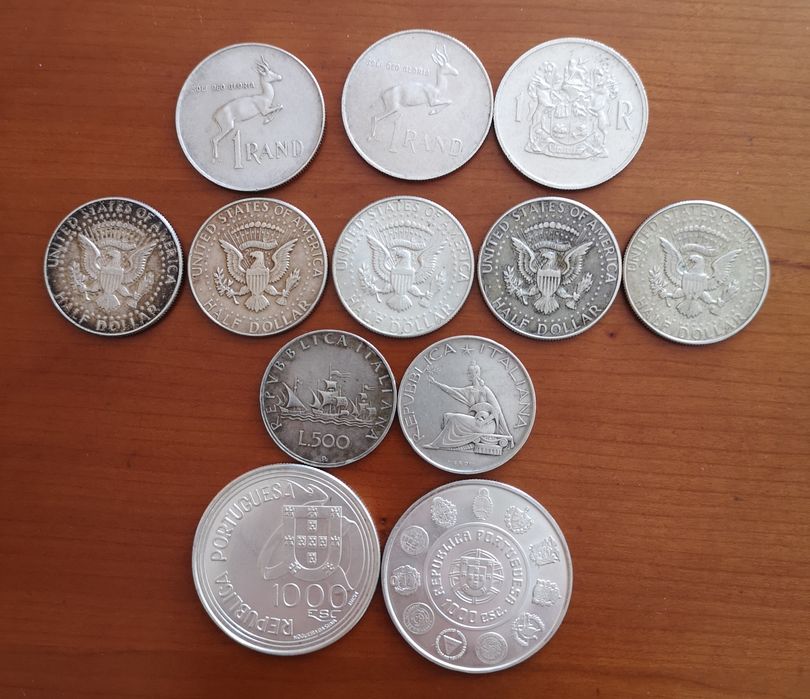 moedas prata lote variado (#12)