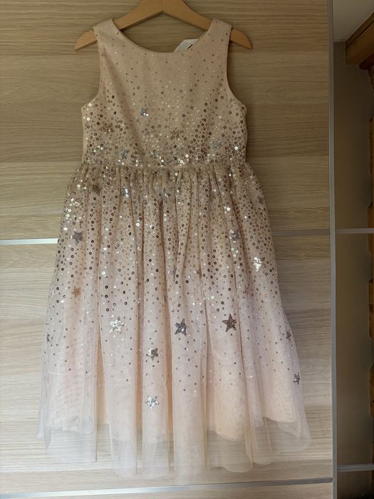 Sukienka cekinowa świąteczna H&M 122