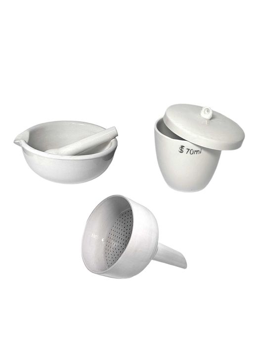 Воронки Бюхнера, чаши, ступки, тіглі (форофоровая посуда)