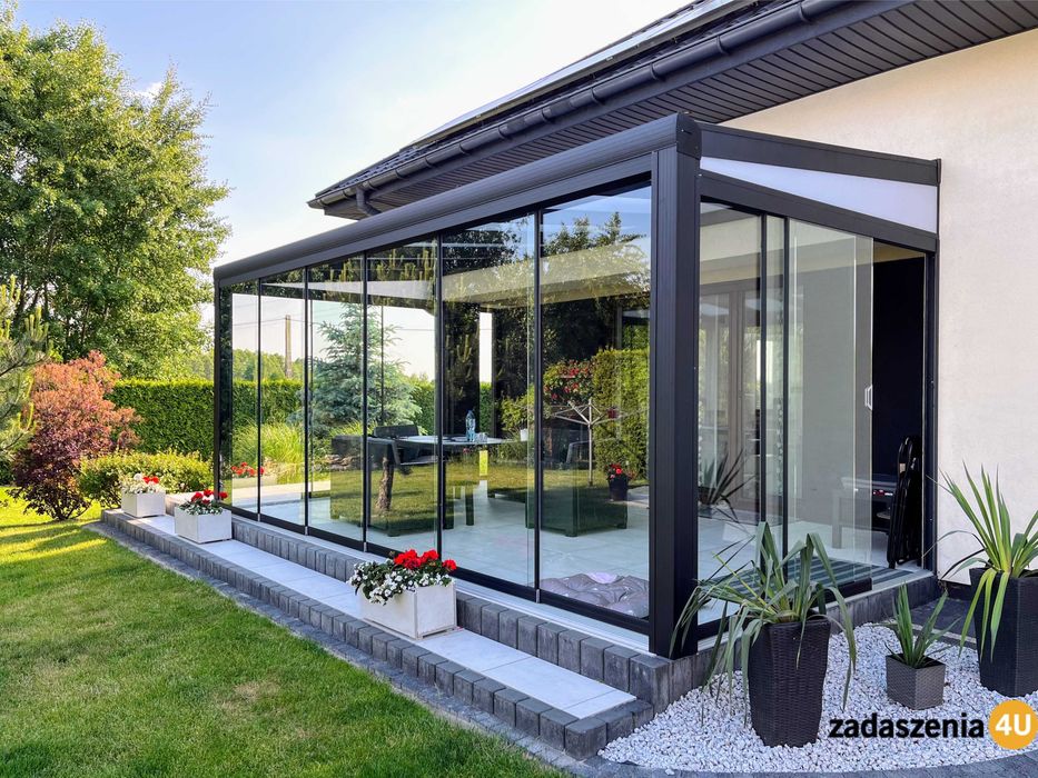 Zadaszenie tarasów, szklane zabudowy, ogród zimowy, patio