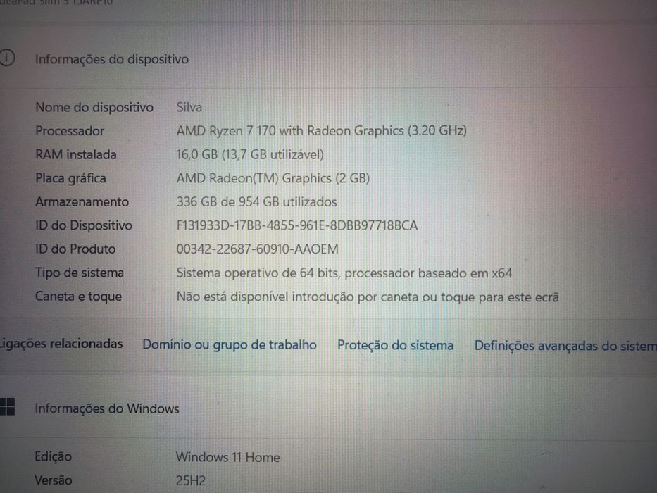 Lenovo 1000Gb De espaço 3.20 Ghz 16 Gb Ram