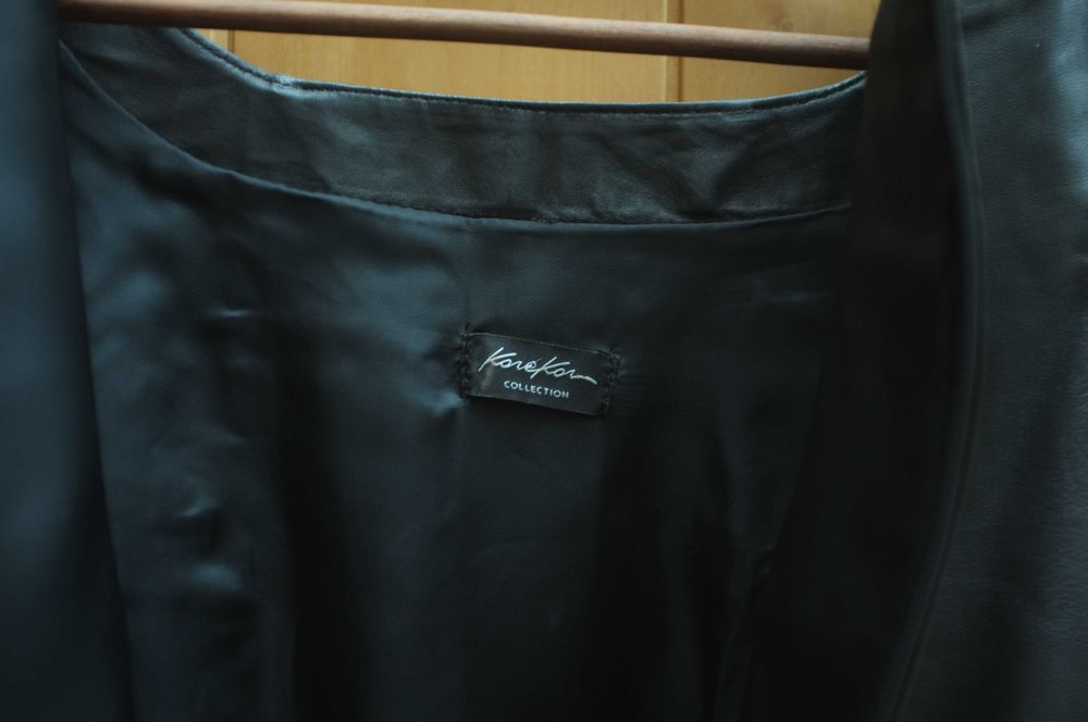 czarna wieczorowa skórzana sukienka mini skóra naturalna rock gothic