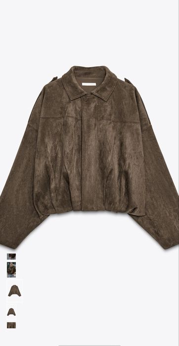 Жіноча куртка бомбер з еко замші