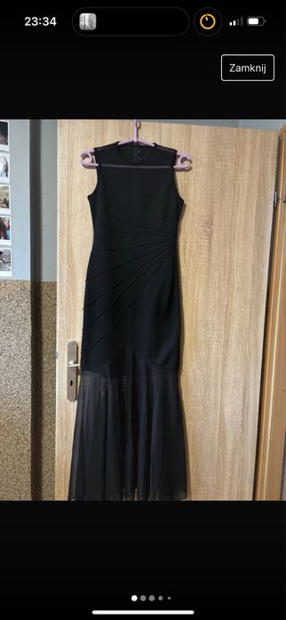 długa czarna sukienka