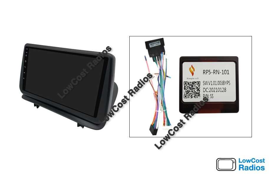(NOVO) Rádio 2DIN 9"• Renault Clio 3 III | (2005 a 2014) • Android GPS • Mãos livres • CARPLAY • ANDROID AUTO