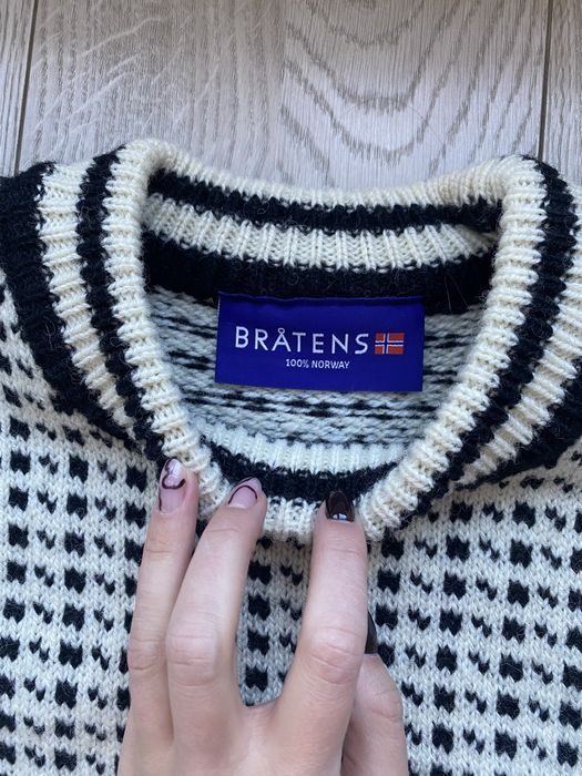 Gruby sweter norweski 100% wełna