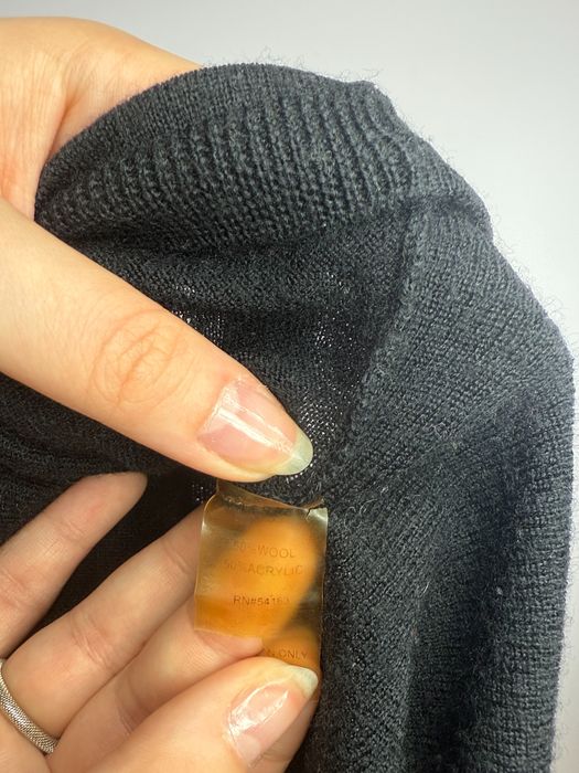 Czarny asymetryczny sweter wełniany Calvin Klein rozmiar XS 34