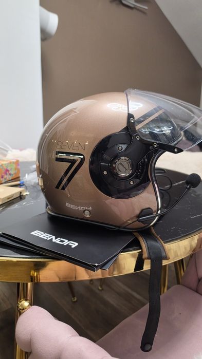 Kask motocyklowy typu otwartego smk retro jet gl720 copper black rozmiar L