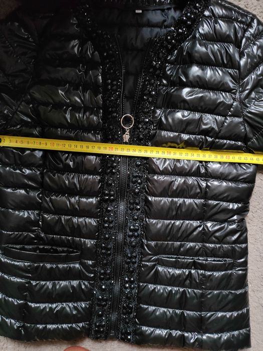Kurtka damska czarna jesienna M obszyta kamyczkami Nowa