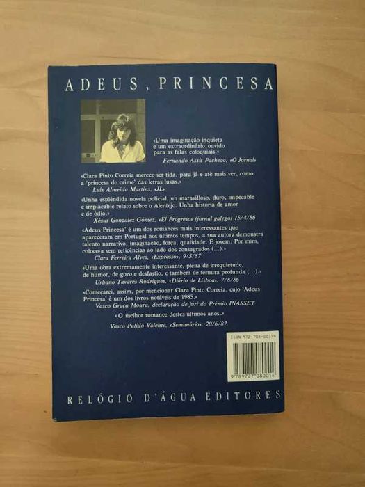 Livro - Adeus, Princesa de Clara Pinto Correia