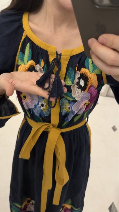 льняна сукня вишиванка плаття довга