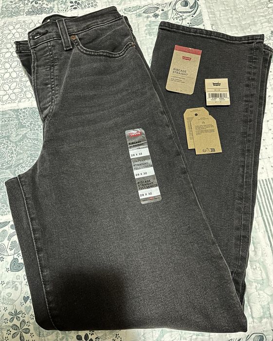 Calças Levi’s Ribcage Straight Full Length W28 L32