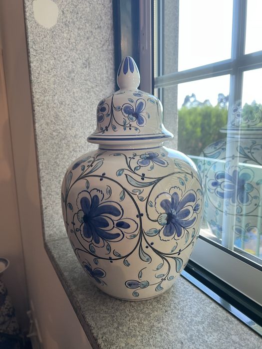 Pote alto Faiança pintado à mão - 1997