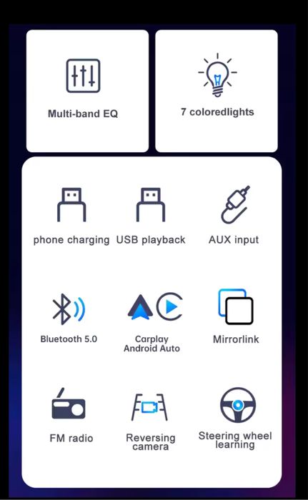 Auto radio com ecra tatil