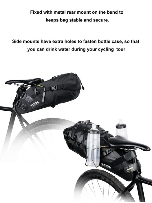 Bolsa selim bicicleta Rinhowalk 13L com estabilizador