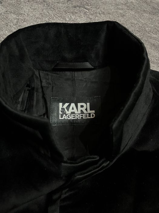 Велюровый блейзер Karl Lagerfeld (L) slim fit