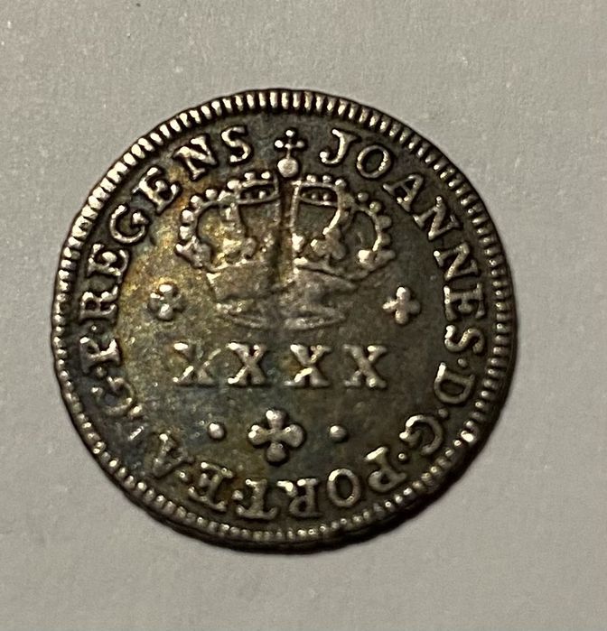 Moeda D JOAO P REGENTE 1/2 Tostao 50 Reis